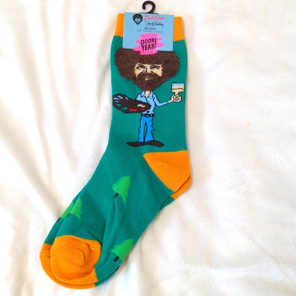 Other - Bob Ross Happy Little Trees Crew Socks